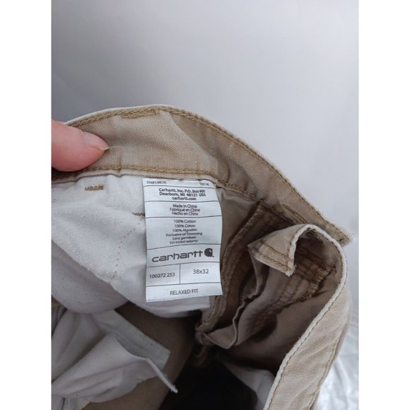 Carhartt  Mens Cargo Pants 38 X32 Brown Straight Leg Regular Fit - Picture 6 of 6